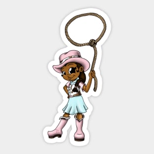 African American Cowgirl Sticker